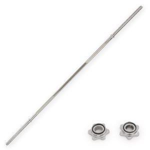 60" Threaded Barbell w/ Star-Lock Collars