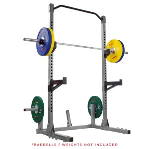 Power Squat Rack w/ Attachments & High Weight Capacity, Olympic Weight Plate Storage, & Swivel Landmine